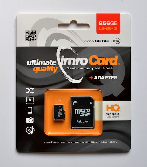 IMRO microSDXC 256GB Class 10 UHS-III 85MB/s with Adapter view 3