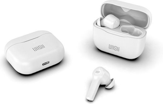 UiiSii TWS27 In-ear Bluetooth Handsfree Earphones with Sweat Resistance and Charging Case White vue 4