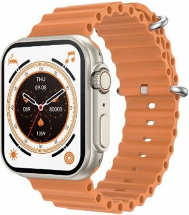 S8 Ultra Max Smartwatch with Heart Rate Monitor (Orange) view 4