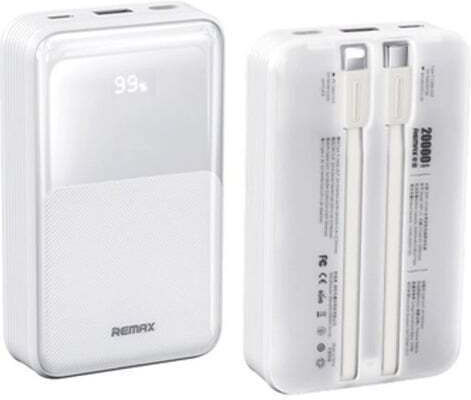 Remax RPP-21 Power Bank 20000mAh 22.5W with USB-A Port White view 3