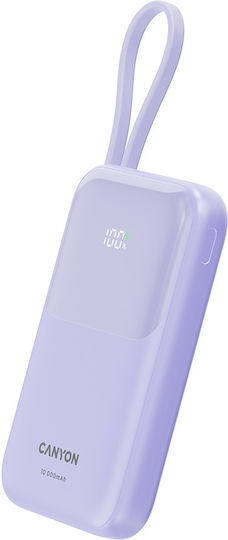 Canyon Power Bank 10000mAh 22.5W Power Delivery / Quick Charge 3.0 Purple vue 2