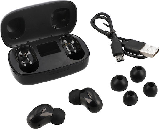 Lamtech LAM023138 In-ear Bluetooth Handsfree Earphones with Charging Case Black view 5