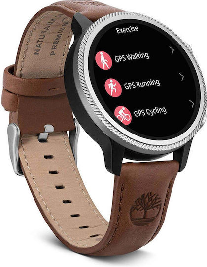 Timberland Trail Force S1 48mm Smartwatch with Heart Rate Monitor (Brown Leather Strap Gift Set) view 3