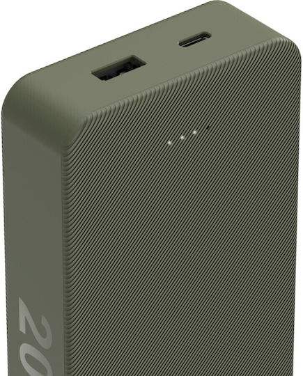 HAMA Colour 20 Power Bank 20000mAh with USB-A Port and USB-C Port Green view 4