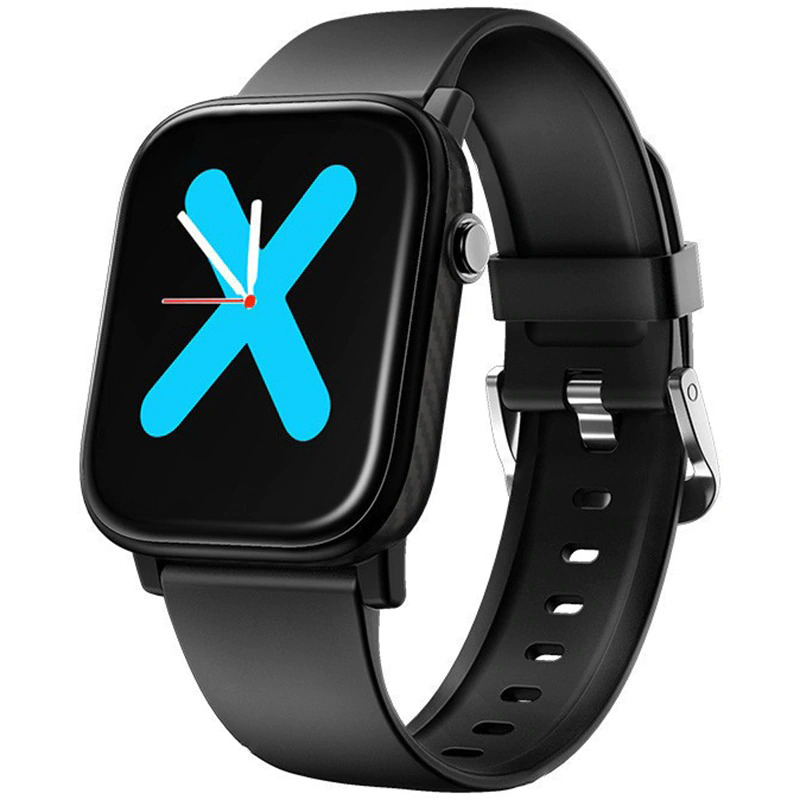 Smartwatch with Pedometer Heart Rate Sensor Black Large view 1