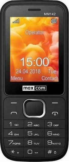 MaxCom MM142 Dual SIM Mobile with Buttons Black view 3
