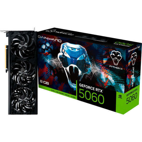 Palit GeForce RTX 5060 8GB GDDR7 Python III OC Graphics Card NE75060T19P1-GB2063T view 2