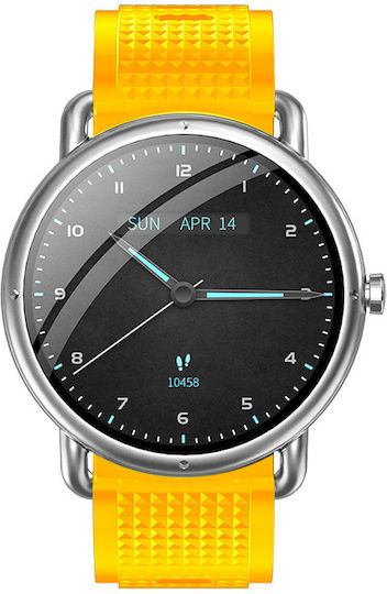 DAS.4 SG65 Smartwatch with Heart Rate Monitor (Black/Yellow) view 1
