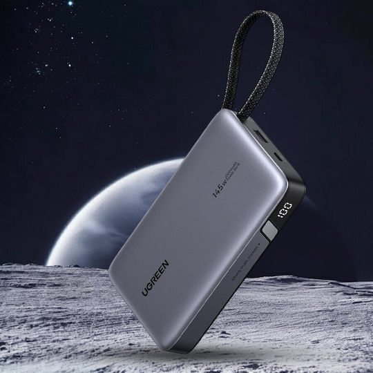 Ugreen PB551 Power Bank 20000mAh 145W with USB-A Port and USB-C Port Power Delivery Gray view 7