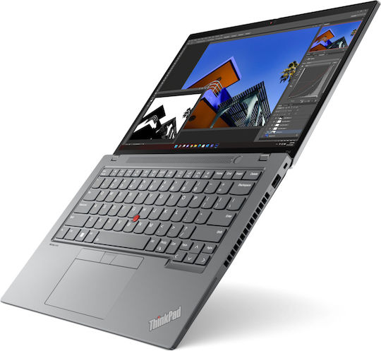 Lenovo ThinkPad T14 Gen 4 (Intel) 14" IPS Touchscreen (i7-1355U/16GB/512GB SSD/W11 Pro) Storm Grey (US Keyboard) view 5