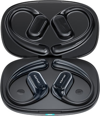 Awei TZ8 Open Ear Bluetooth Handsfree Earphones with Charging Case Black view 1