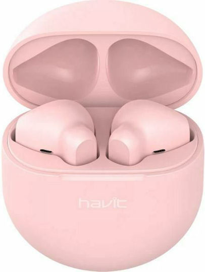 Havit TW916 Earbud Bluetooth Handsfree Earphones with Sweat Resistance and Charging Case Pink vista 3