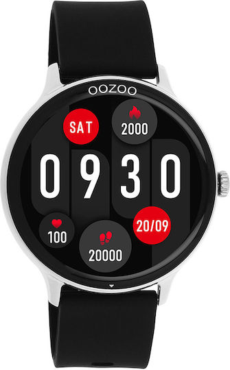 Oozoo Q00130 45mm Smartwatch with Heart Rate Monitor (Black) view 5