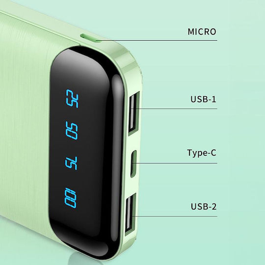 WK Minre WP-161 Power Bank 10000mAh with 2 USB-A Ports Quick Charge 2.0 Black view 6