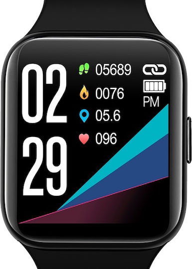 Breeze Uki Aluminium 44mm Smartwatch with Heart Rate Monitor (Black) view 6