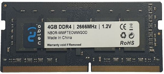 Nelbo DDR4 with Module 1x4GB and Speed 2666 for Laptop DFMZQDMBM vista 2