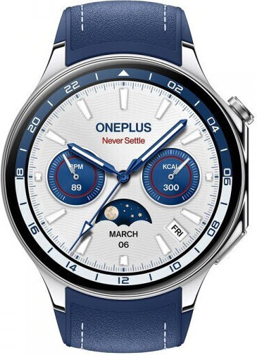 OnePlus Watch 2 Stainless Steel 47mm Waterproof with Heart Rate Monitor (Nordic Blue Edition) view 5