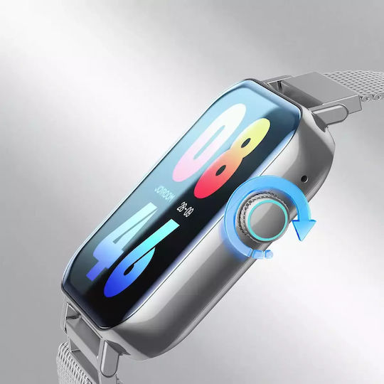Joyroom JR-FT5 Smartwatch with Heart Rate Monitor (Silver) vista 3