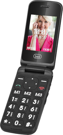 Trevi Flex Plus 55 Single SIM (16GB) Mobile with Large Buttons Black view 1