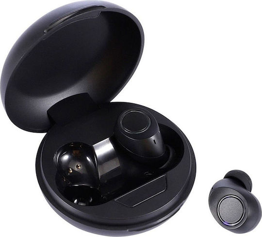 DT-11 In-ear Bluetooth Handsfree Earphones with Charging Case Black view 1
