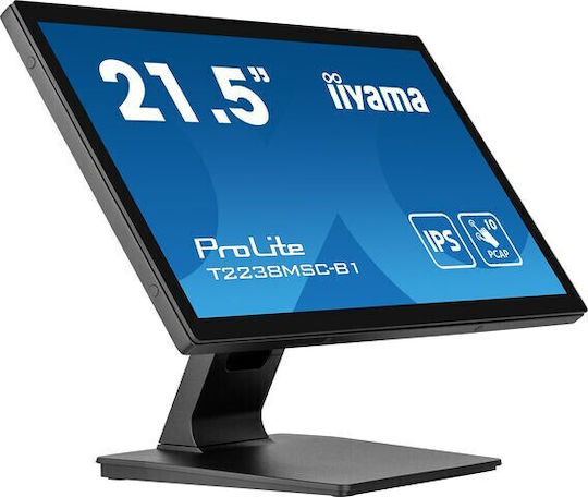 Iiyama Prolite T2238MSC-B1 IPS Touch Monitor 21.5" FHD 1920x1080 with Response Time 5ms GTG