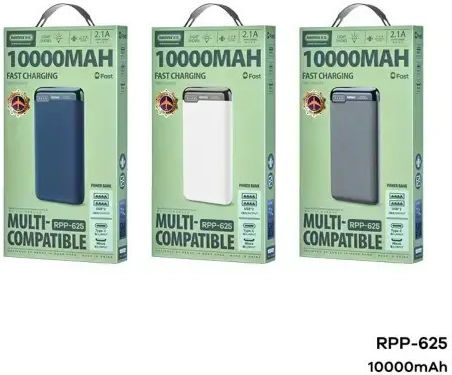 Remax RPP-625 Power Bank 10000mAh 15W with 2 USB-A Ports and USB-C Port Power Delivery Blue view 8