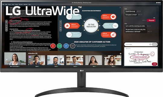 LG 34WP500-B Ultrawide IPS HDR Monitor 34" FHD 2560x1080 with Response Time 5ms GTG view 1
