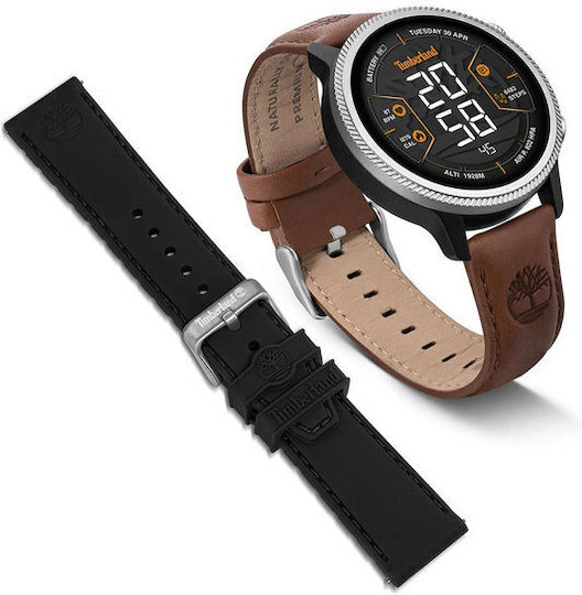 Timberland Trail Force S1 48mm Smartwatch with Heart Rate Monitor (Brown Leather Strap Gift Set) view 9