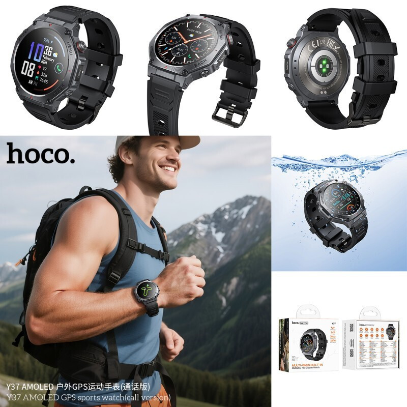 Hoco Y37 45mm Smartwatch Black view 7