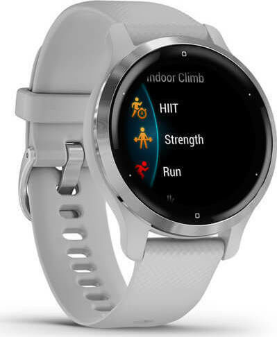 Garmin Venu 2S Stainless Steel 40mm Waterproof Smartwatch with Heart Rate Monitor (Silver / Mist Gray) view 3