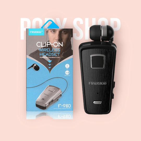 Fineblue F980 In-ear Bluetooth Handsfree Earphones Black vue 3