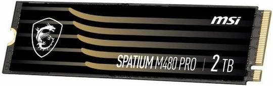 MSI Spatium M480 Pro SSD 2TB M.2 Type with PCI Express 4.0 Connection PS5 Compatible S78-440Q600-P83 view 3