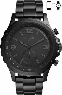 Fossil Nate Hybrid Stainless Steel 50mm Smartwatch (Black) view 2