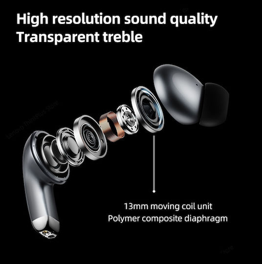 Lenovo LP5 In-ear Bluetooth Handsfree Earphones with Charging Case Black view 5