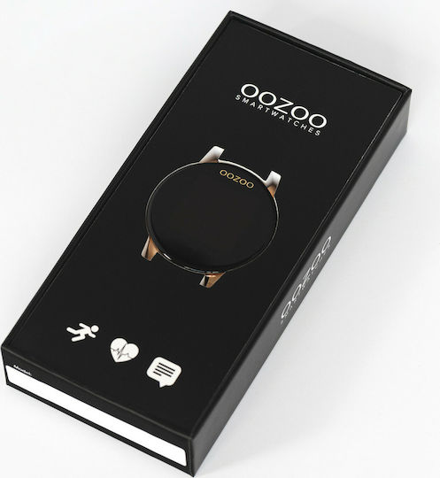 Oozoo Q00113 Stainless Steel 43mm Smartwatch with Heart Rate Monitor (Black) view 3
