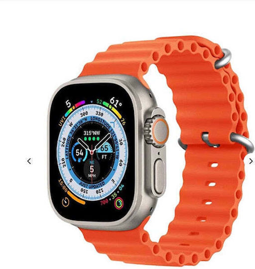 X8 Ultra Combo Smartwatch with Heart Rate Monitor (Orange) view 3