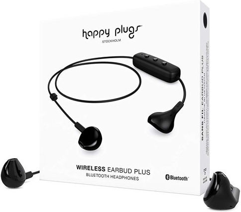Happy Plugs Earbud Bluetooth Handsfree Earphones Black view 1