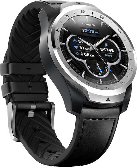 Ticwatch Pro 45mm Smartwatch with Heart Rate Monitor (Silver)