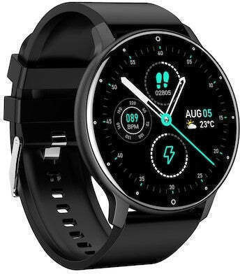 ZL02D Aluminium 45mm Smartwatch with Heart Rate Monitor (Black) view 6