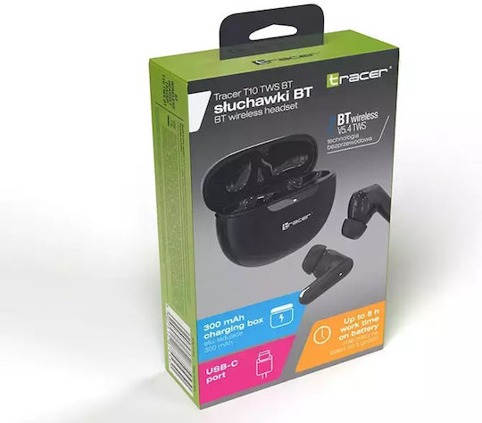 Tracer T10 In-ear Bluetooth Handsfree Earphones with Charging Case Black view 5