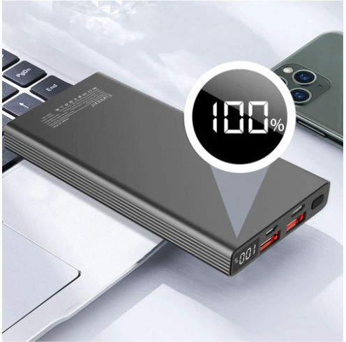 Earldom ET-PD21 Power Bank 10000mAh 20W with 2 USB-A Ports and USB-C Port Power Delivery Black view 4
