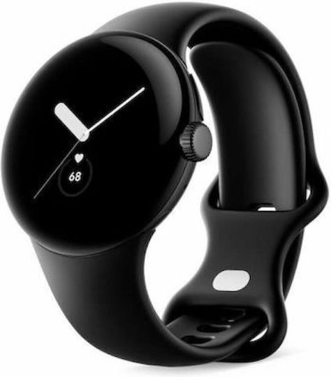 Google Pixel Watch LTE Stainless Steel 41mm with eSIM and Heart Rate Monitor (Matte Black case/Obsidian Active band) view 2
