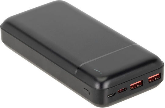 Rivacase VA2102 Power Bank 20000mAh 22.5W with 2 USB-A Ports and USB-C Port Power Delivery Black view 5