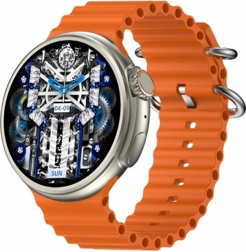 Z78 Ultra 1.52 Inch Round Screen Hd Smart Watch Supports Heart Rate Blood Oxygen Monitoring Orange view 1