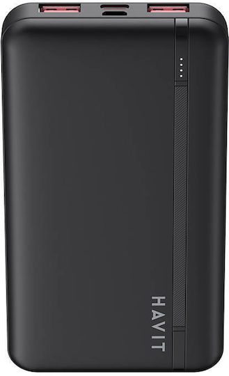 Havit Power Bank 10000mAh 22.5W Power Delivery Black vue 3