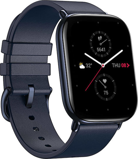 Zepp E Square Stainless Steel Waterproof Smartwatch with Heart Rate Monitor (Deep Sea Blue) view 2