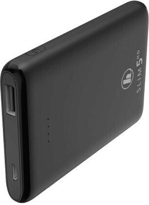 HAMA Slim 5HD Power Bank 5000mAh with USB-A Port Black view 1