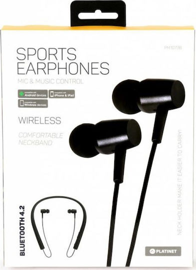 Platinet PM1073 In-ear Bluetooth Handsfree Earphones Black view 2