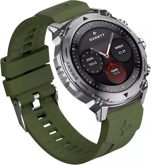 Garett Atom Stainless Steel 47mm Smartwatch with Heart Rate Monitor (Silver) view 4