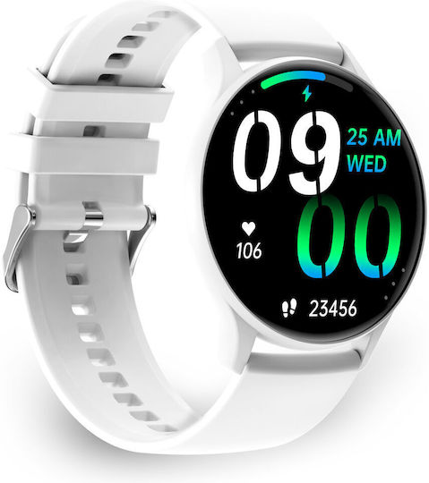 Ksix Core Aluminium Smartwatch with Heart Rate Monitor (White) view 4